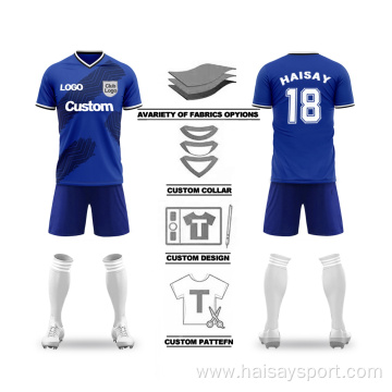 2023 New Blue Club Thailand Football Shirts Soccer Uniform Set Camisetas De Futbol Football Uniform Custom Football Jersey